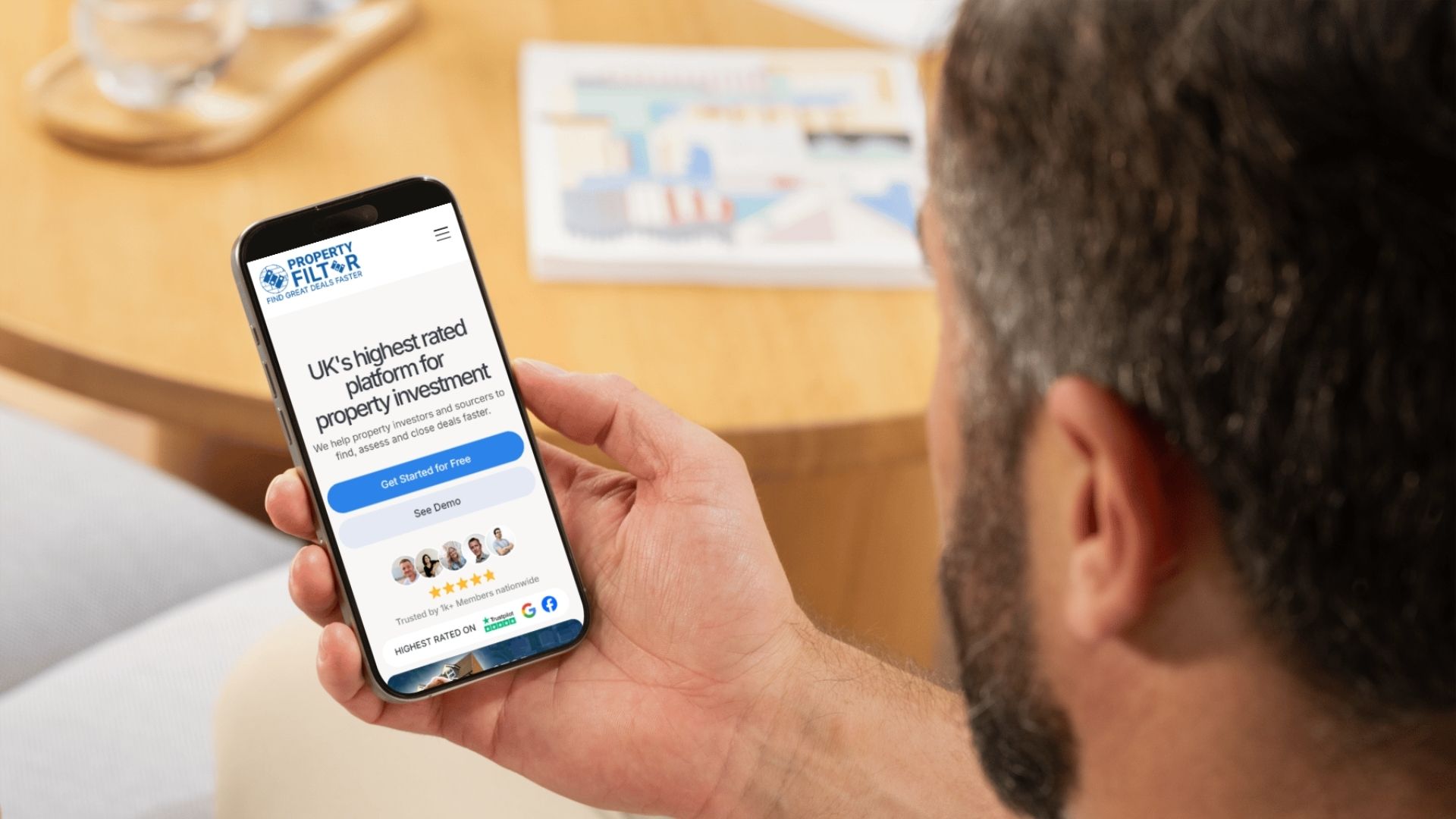 Responsive homepage design for the website redesign for the SaaS company Property Filter, created in Framer