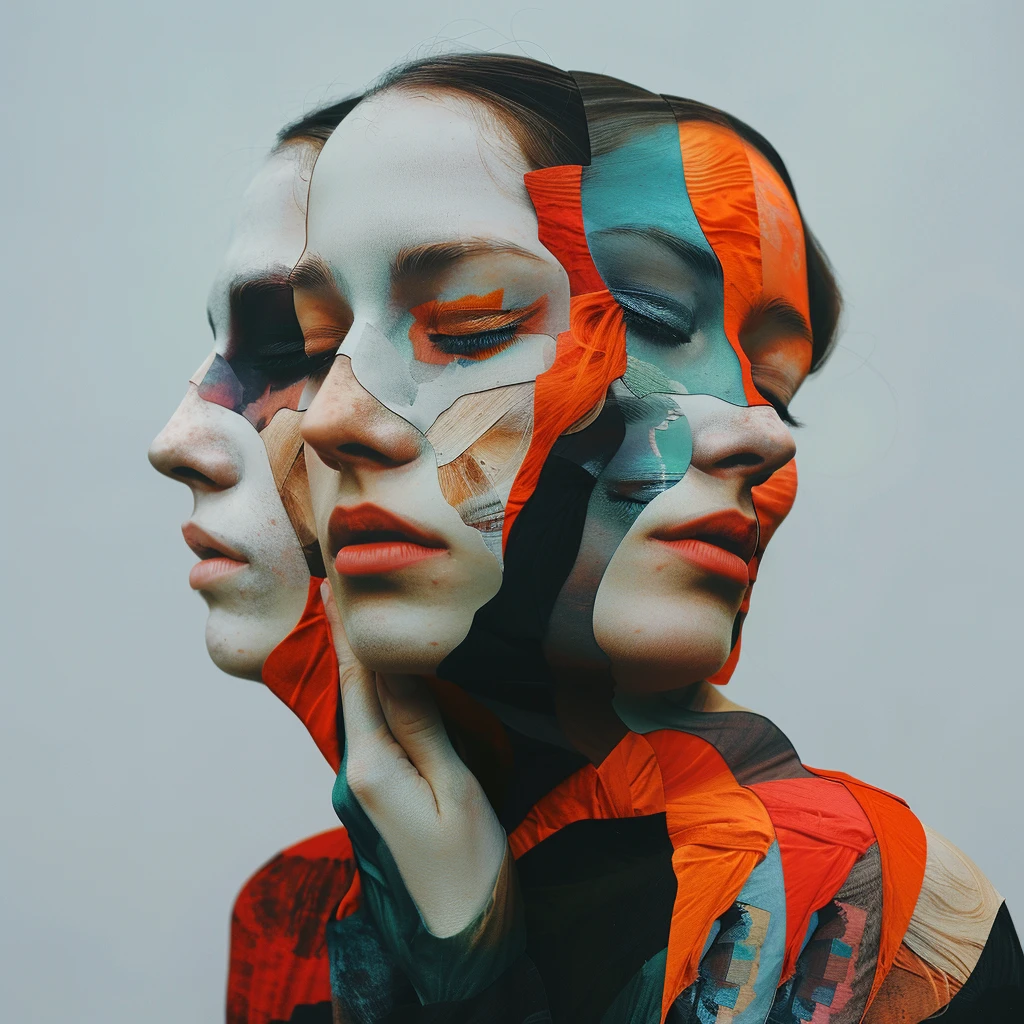 abstract photo of 3 faces