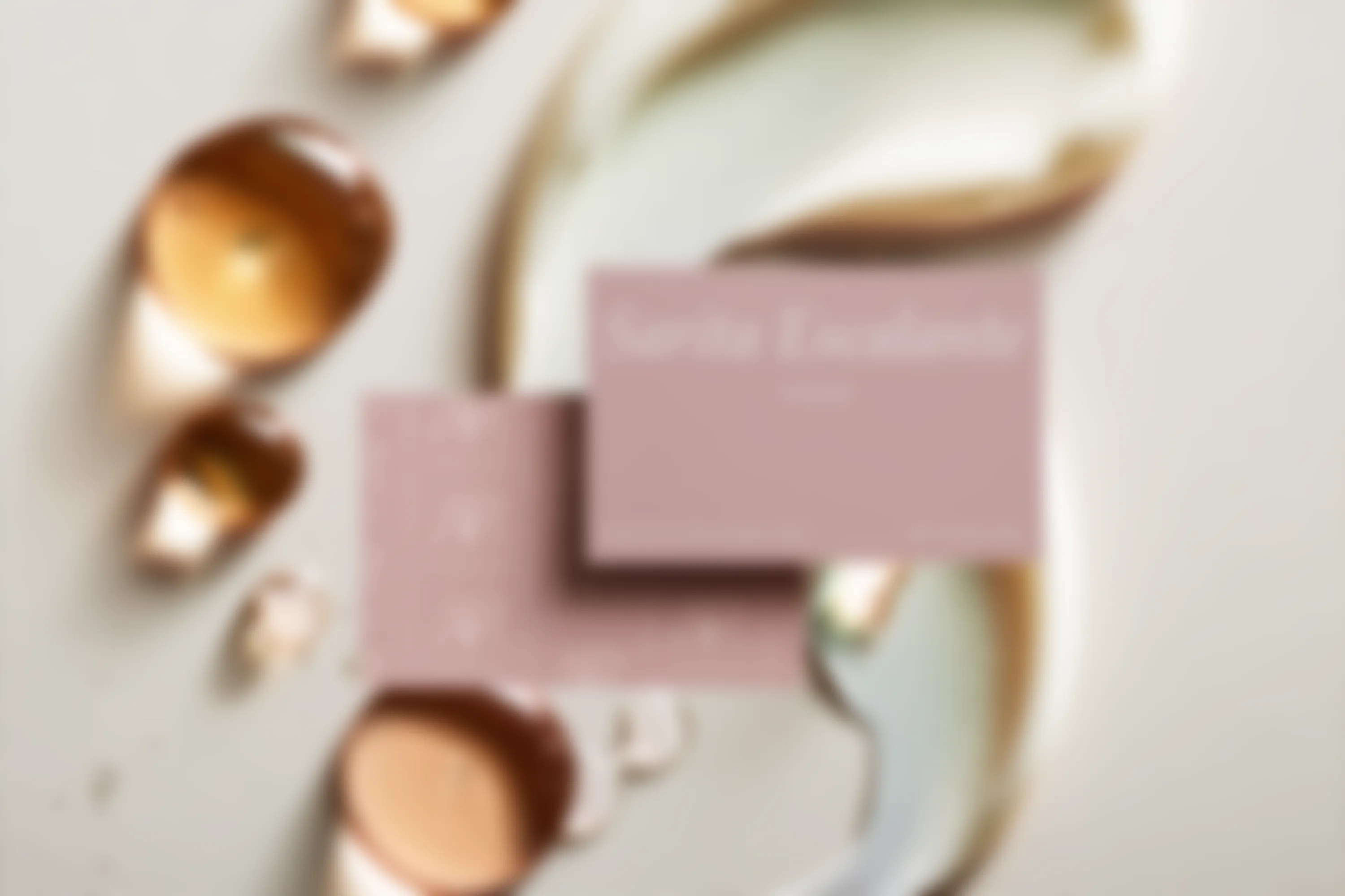 Business card blurred