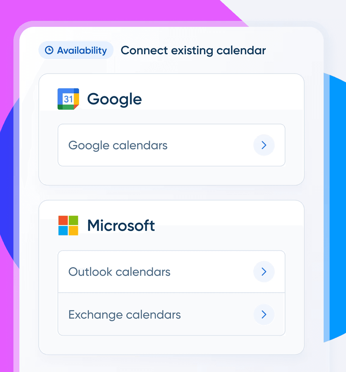 Illustration of a Calendly setup screen