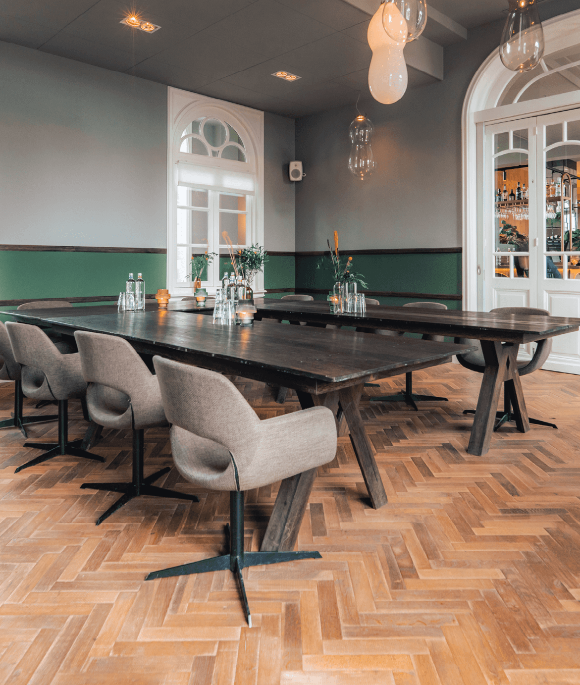 mountains with a road in between