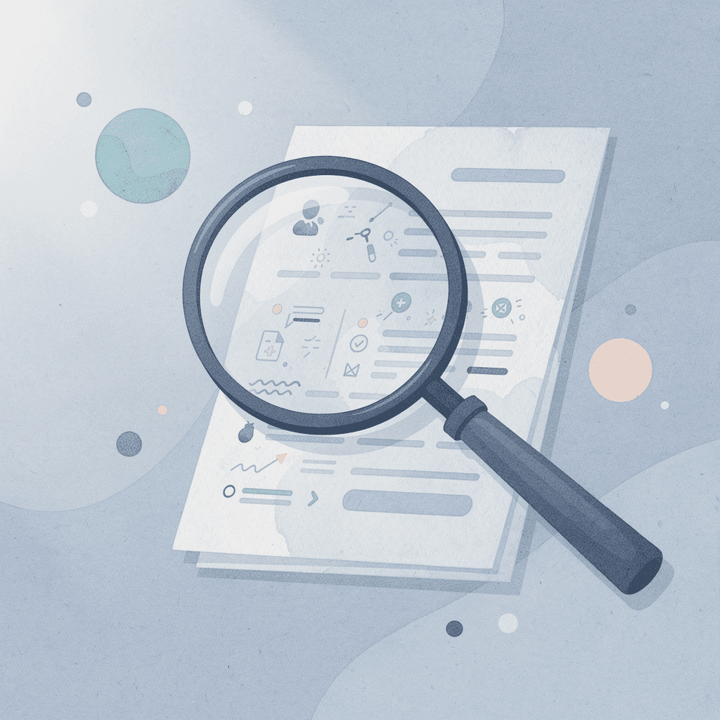 Magnifying glass examining trading data representing prop firm analysis - Futures Prop Firms