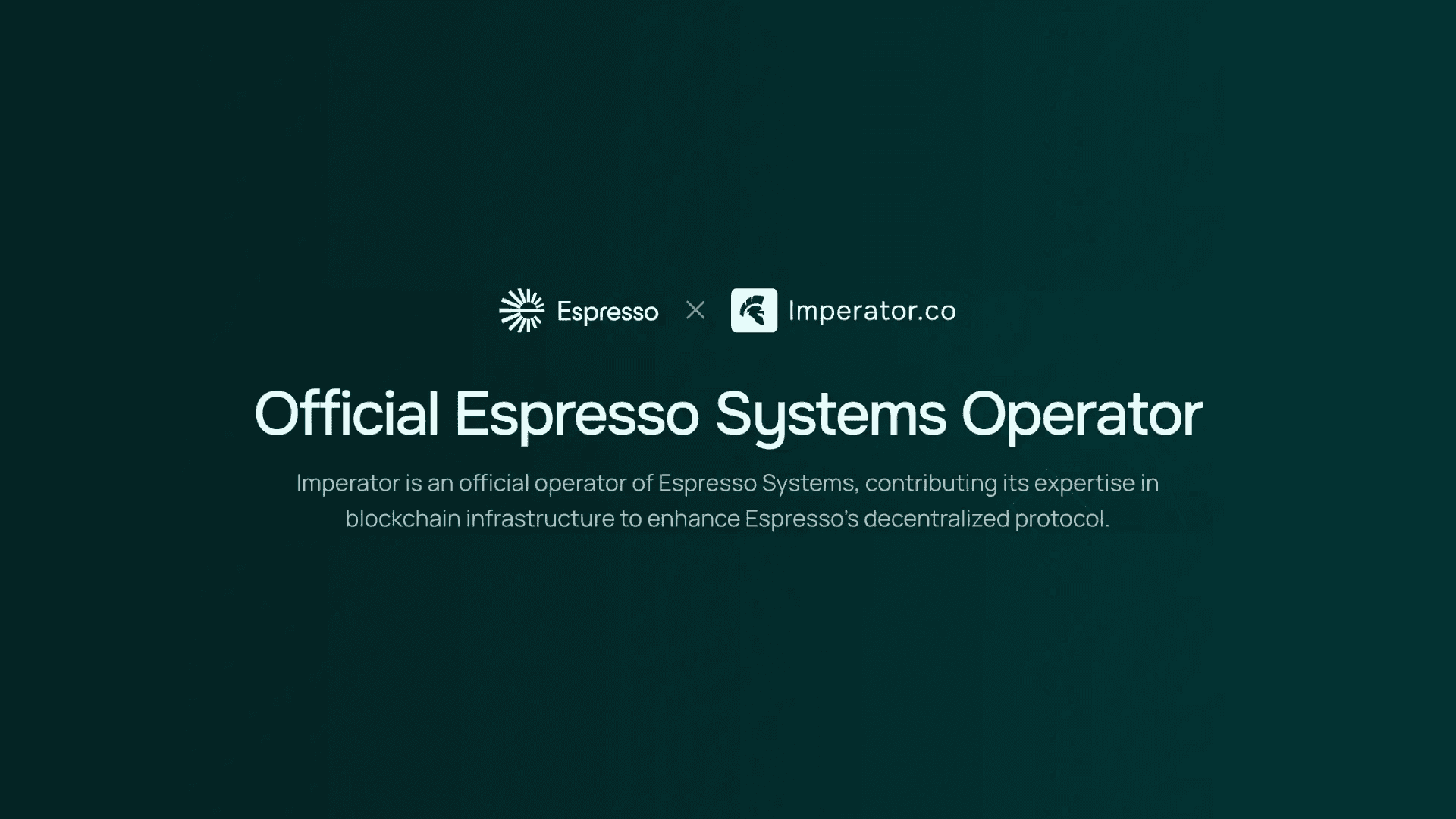 Imperator official espresso systems operator