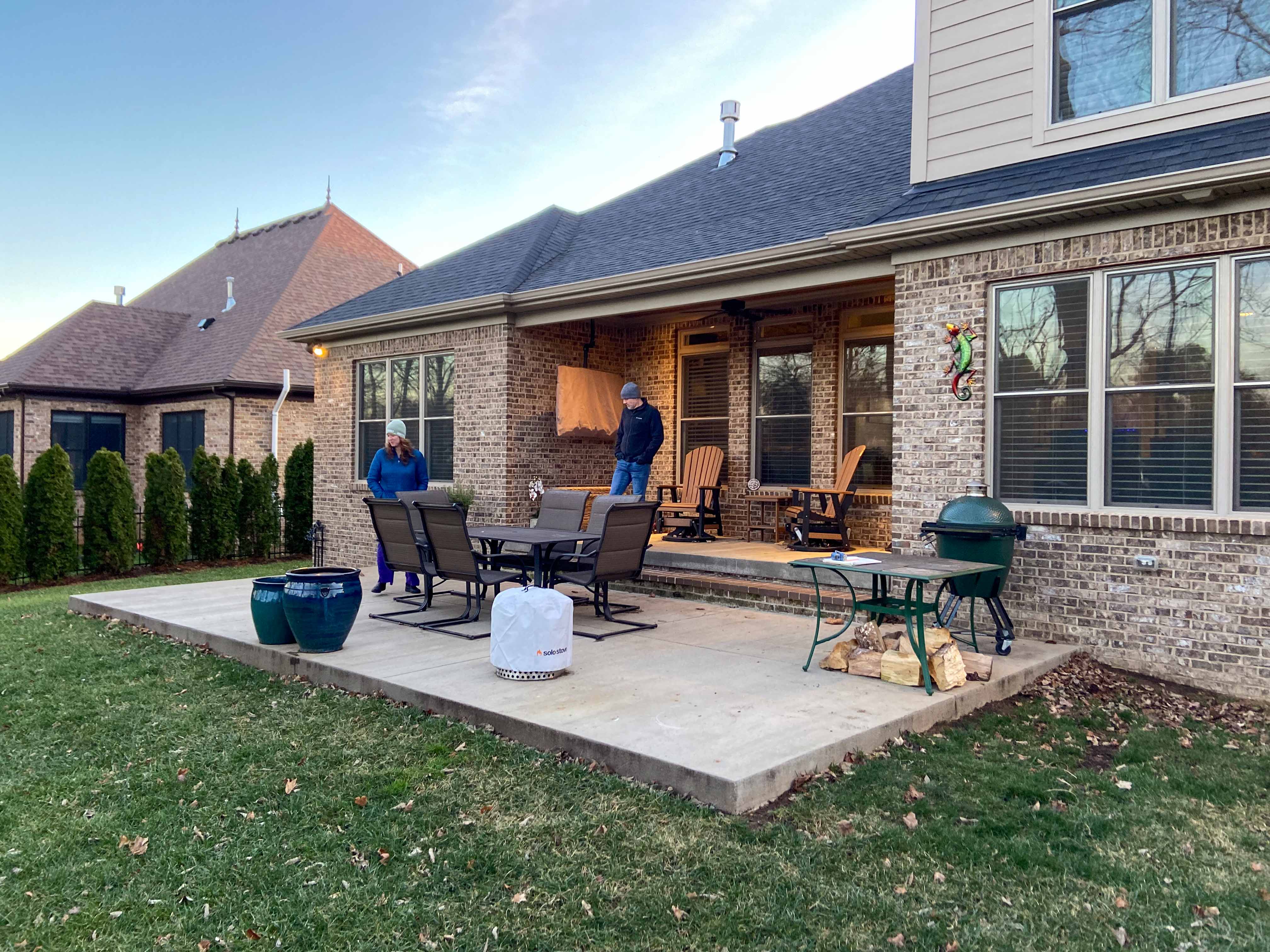 before the pergola was installed