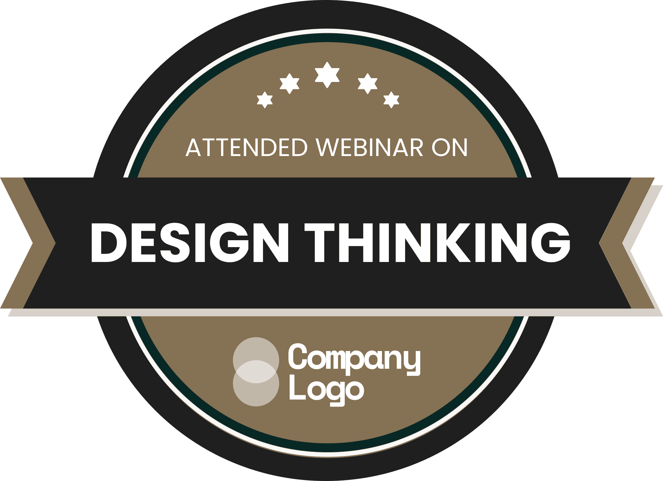 Wauld - Professional and polished brown appreciation badge template