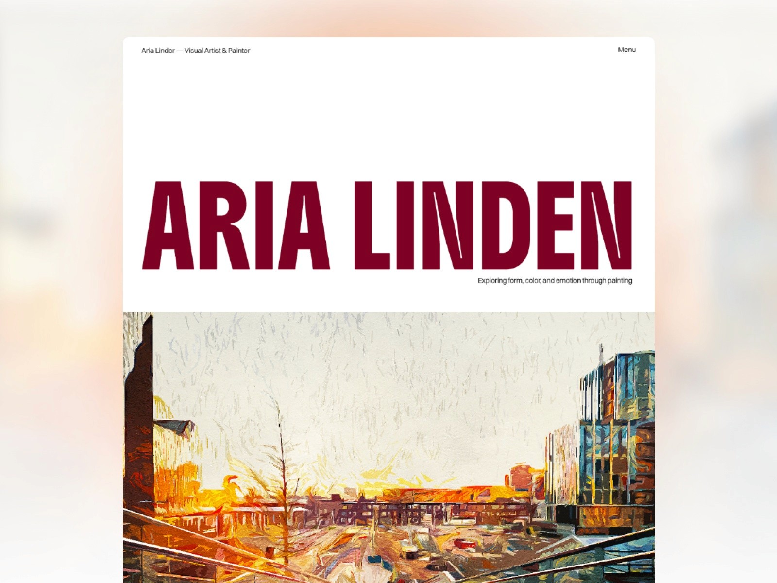 Aria Linden — 现代专业作品集网站设计灵感