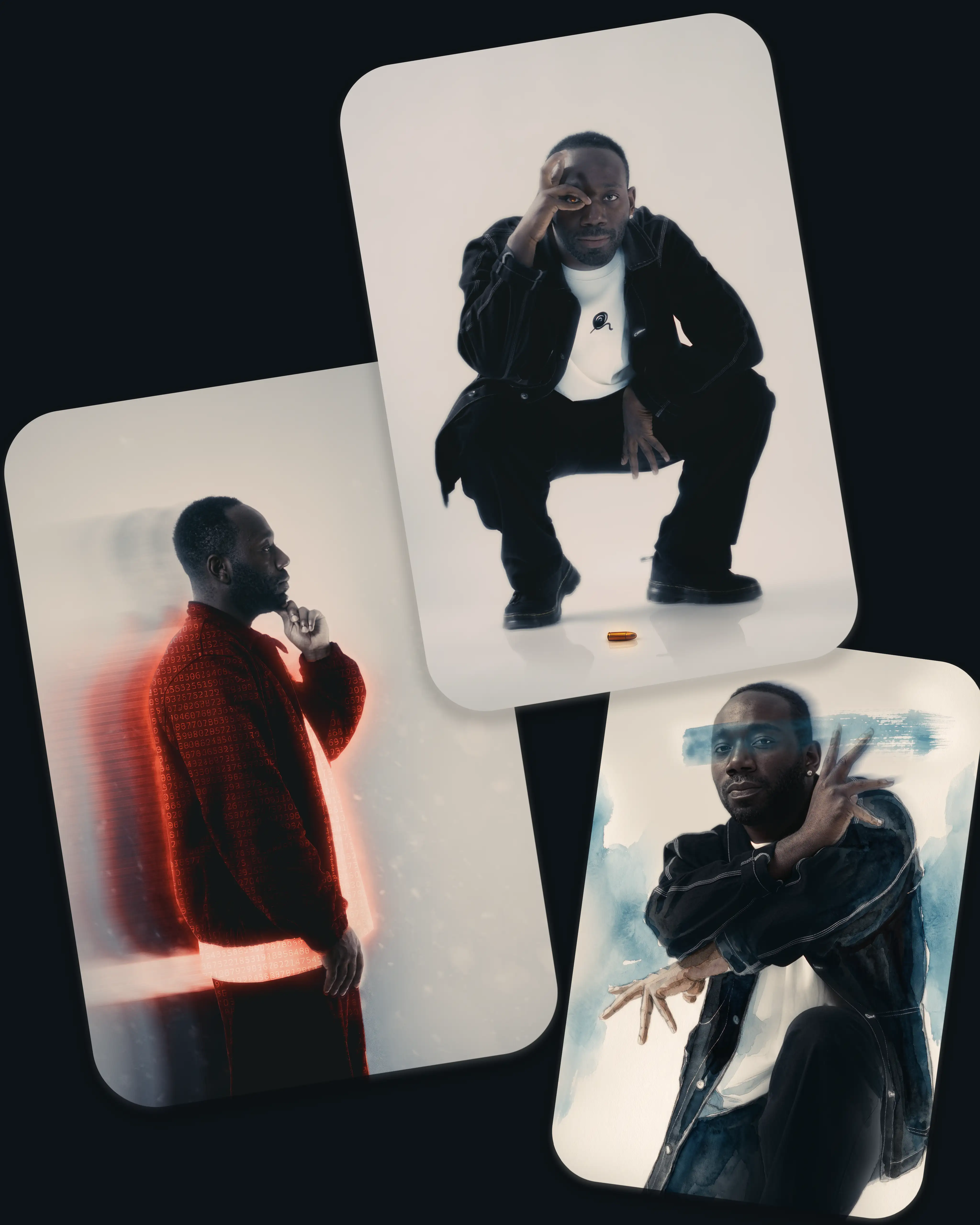 Studio portrait photography of a hip-hop dancer during a portrait session in Frankfurt