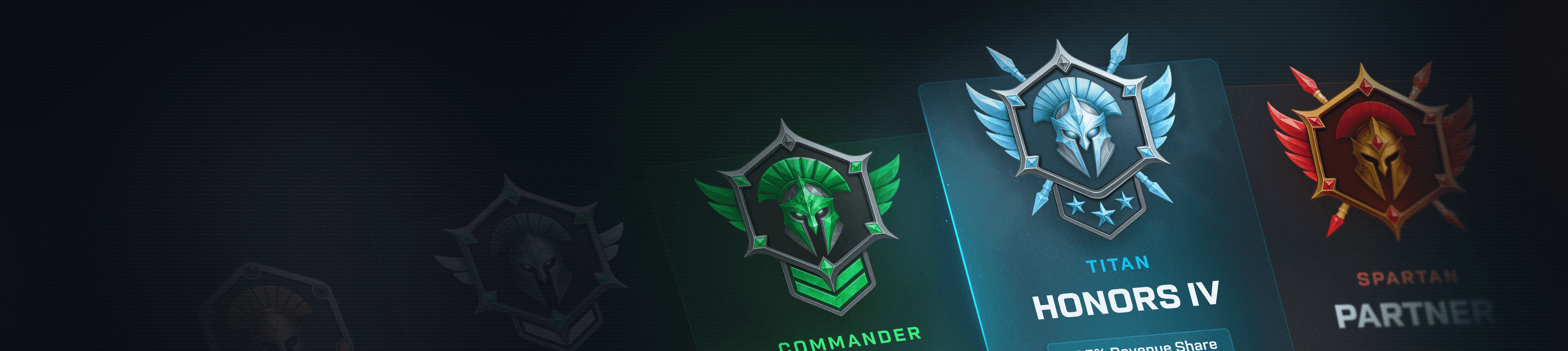 Your Referral Honor Ranks. Climb through your Honor Ranks to unlock up to 50% revenue share that extends 5 layers deep. 4x Honor Tiers Each unlocking better rewards.