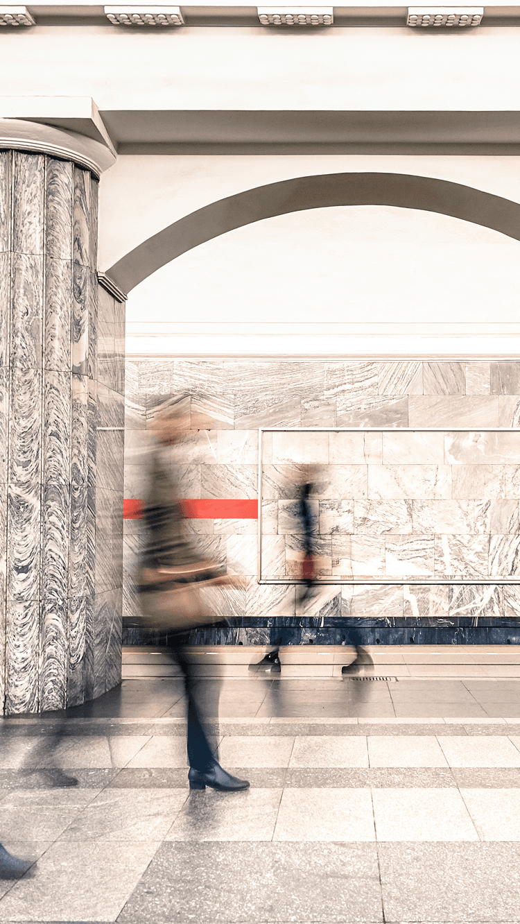People in metro station