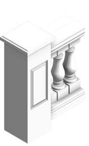 Architectural Mall 12x42 railing Revit 2020