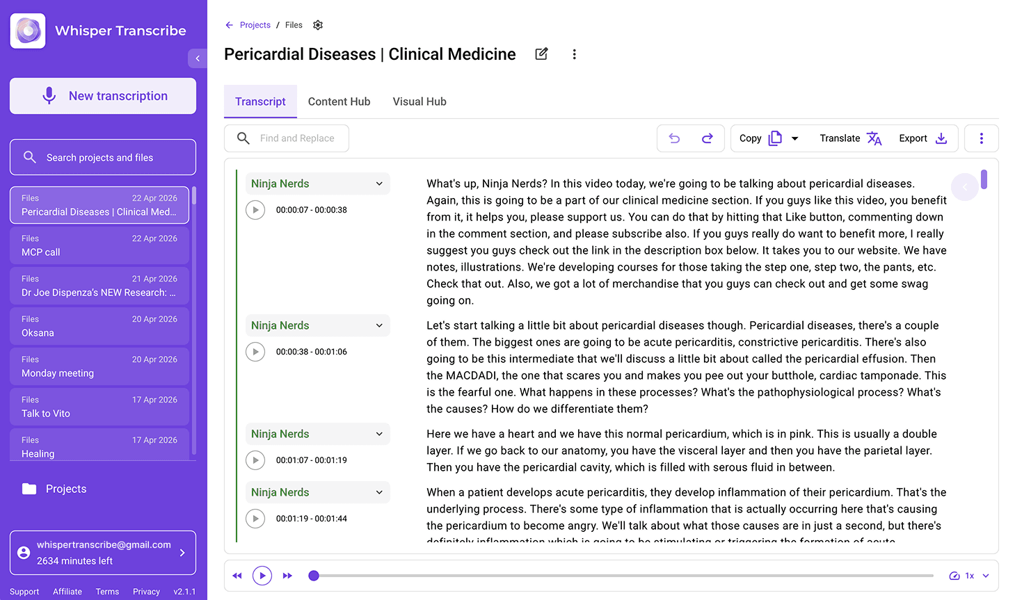 WhisperTranscribe screenshot