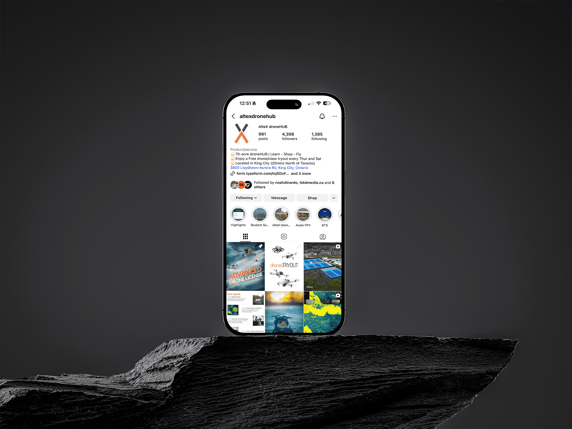 Branding and digital design for AlteX advanced drone space