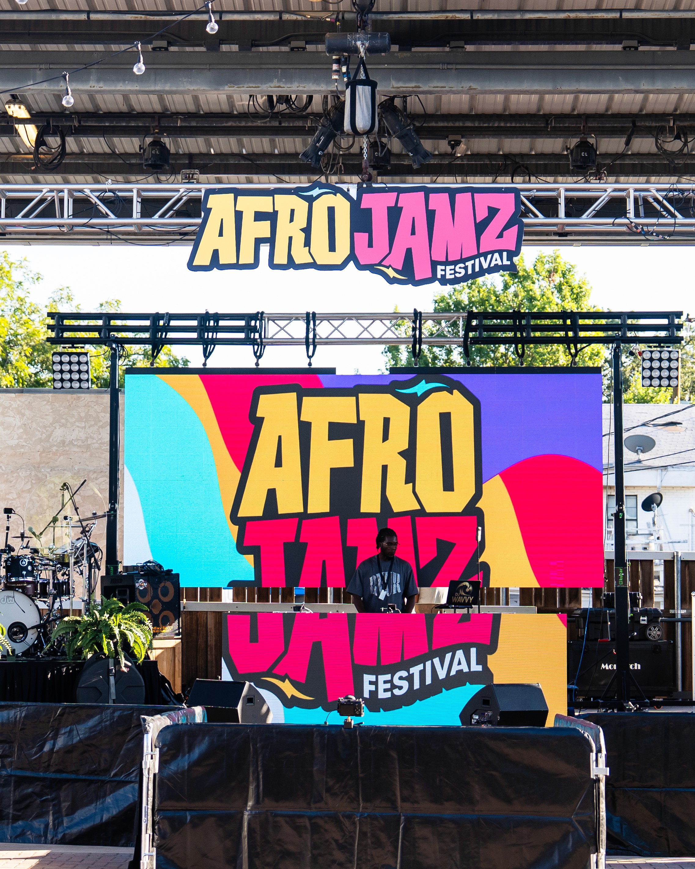 DJ performing at outdoor festival