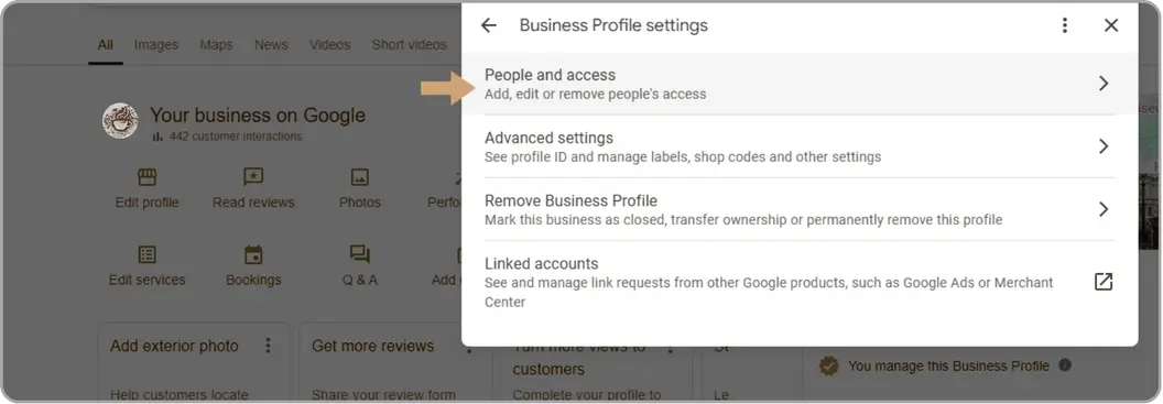 A GBP highlighting Name, Address and Phone Number