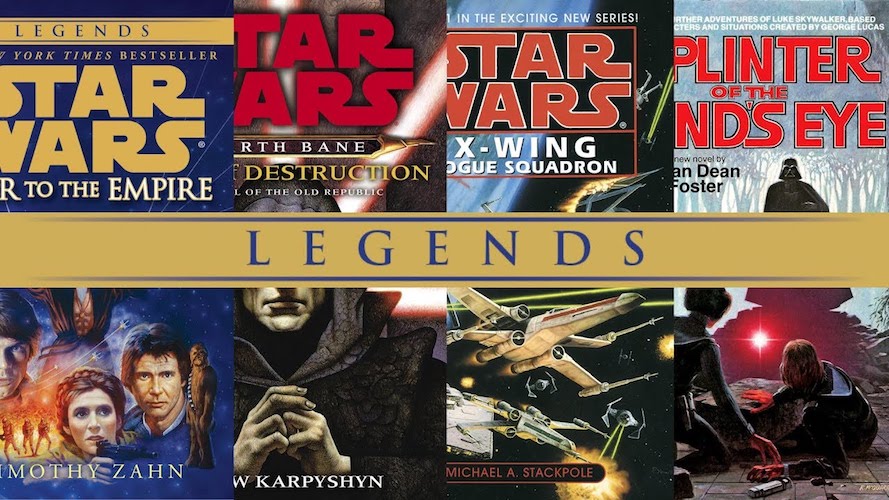 Examples of Star Wars Legends books.