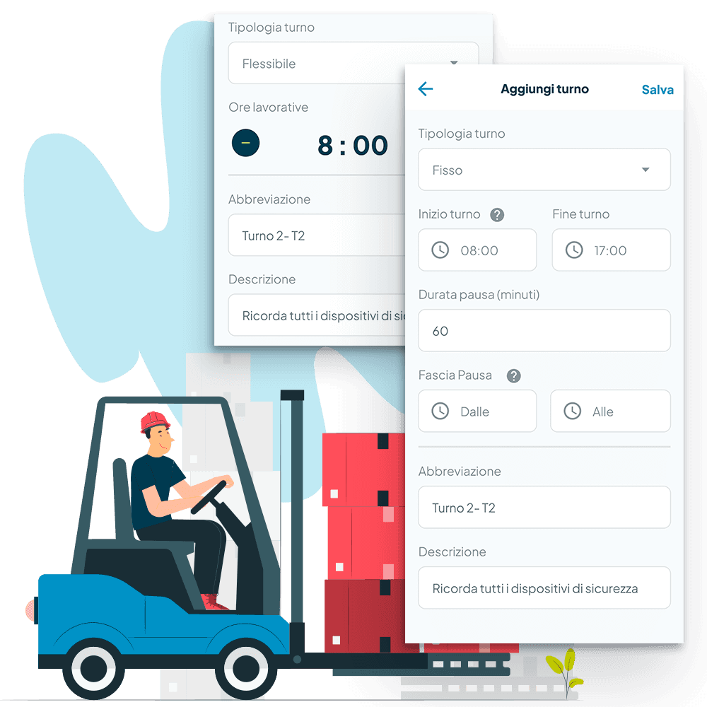 Pianificazione digitale dei turni e delle sedi di lavoro per il personale logistico tramite Fluida