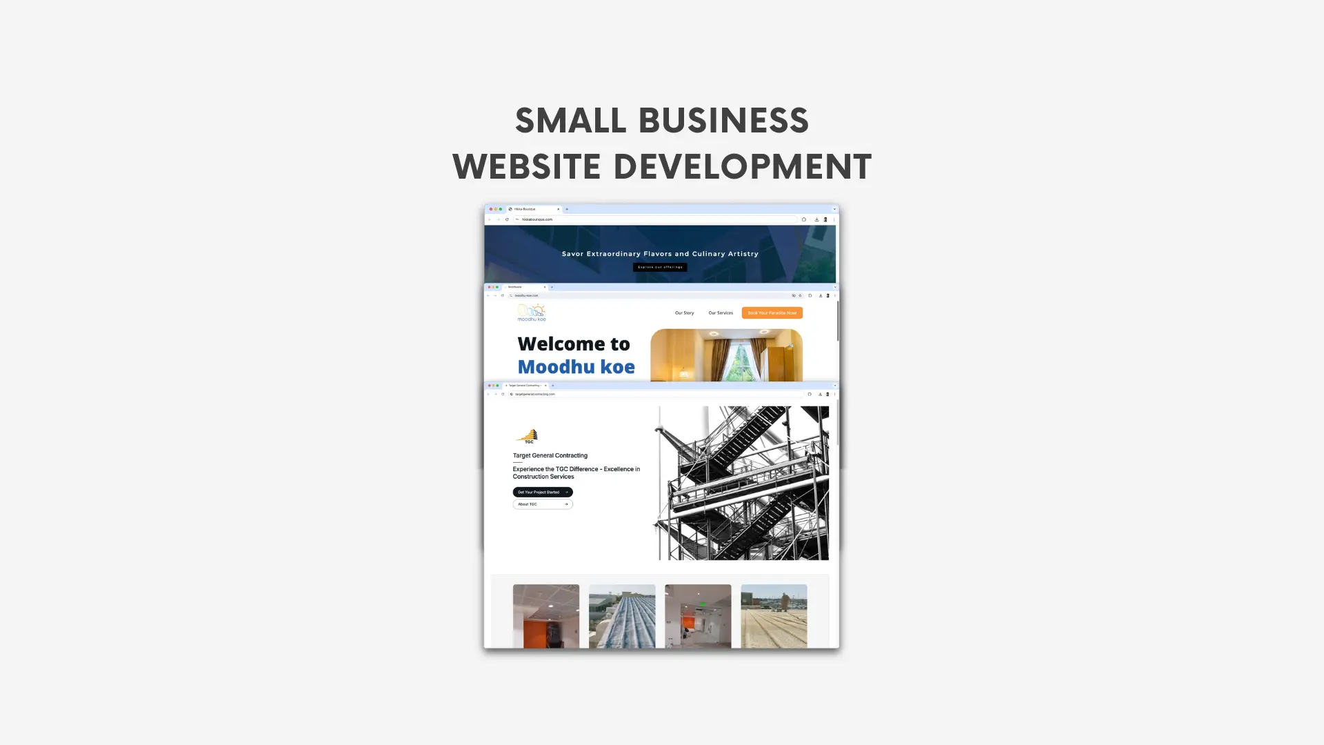 small business website development