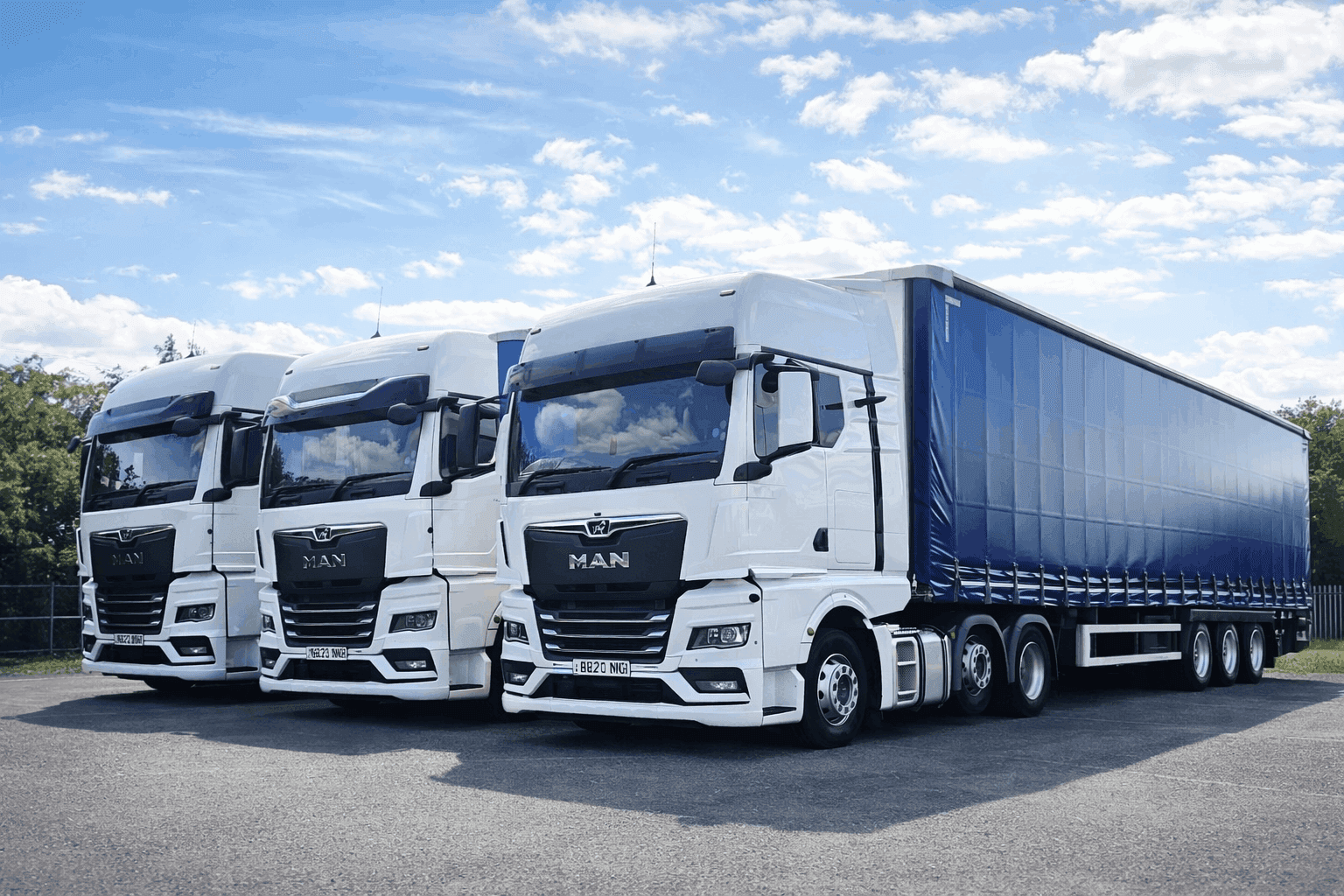 Three Articulated Lorries