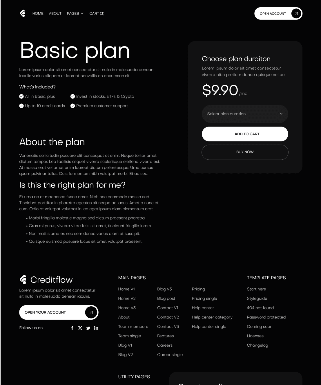 Techbeta - Pricing V3 Page - Website Template