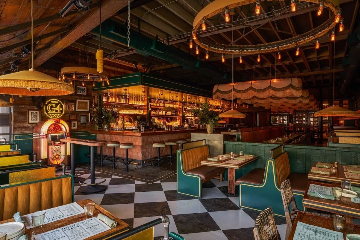 Trendy interior of Daisy Margarita Bar