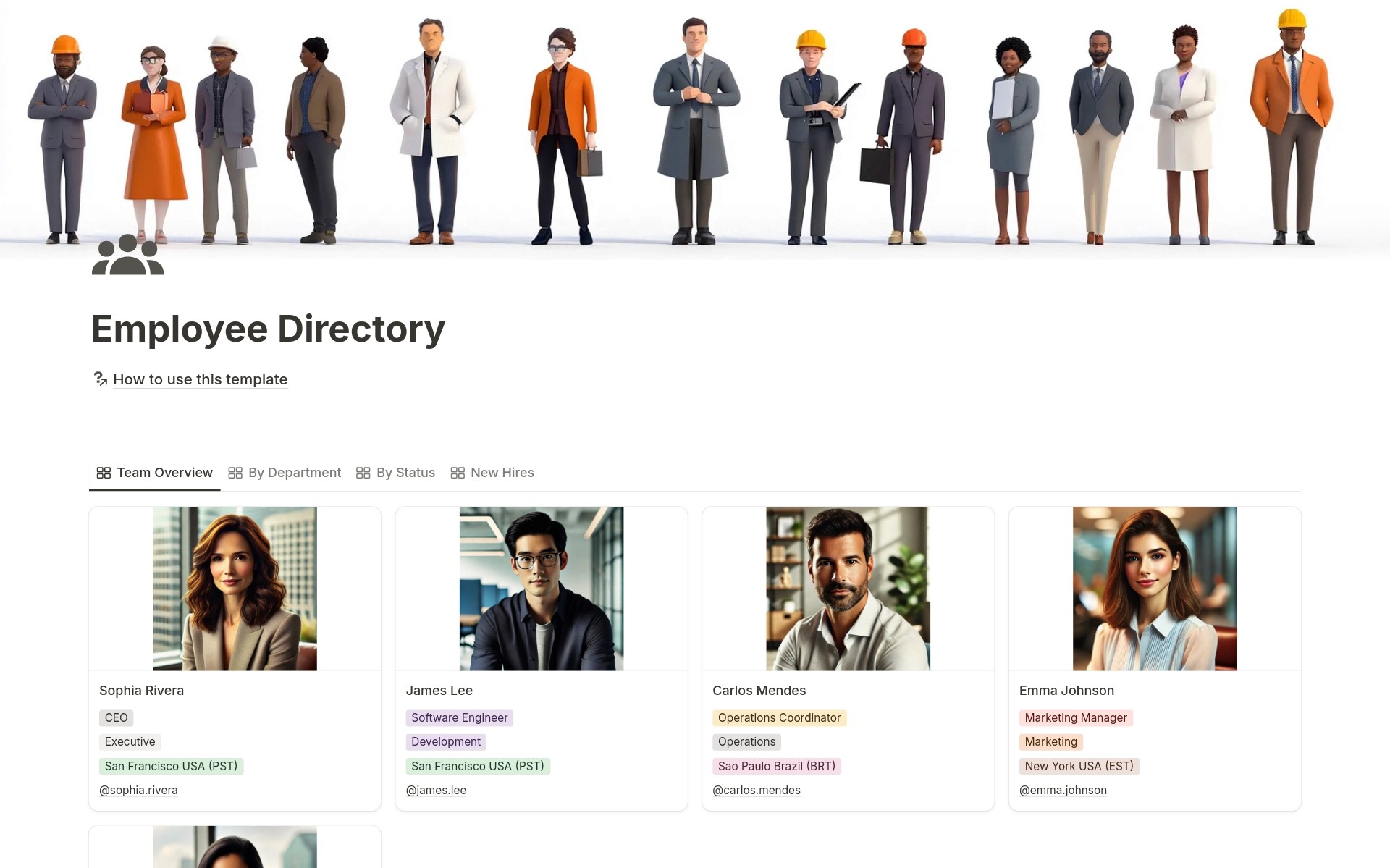 Employee Directory Dashboard Screenshot