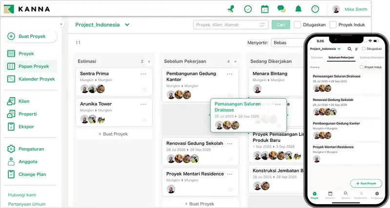 Project Dashboard | Kanna