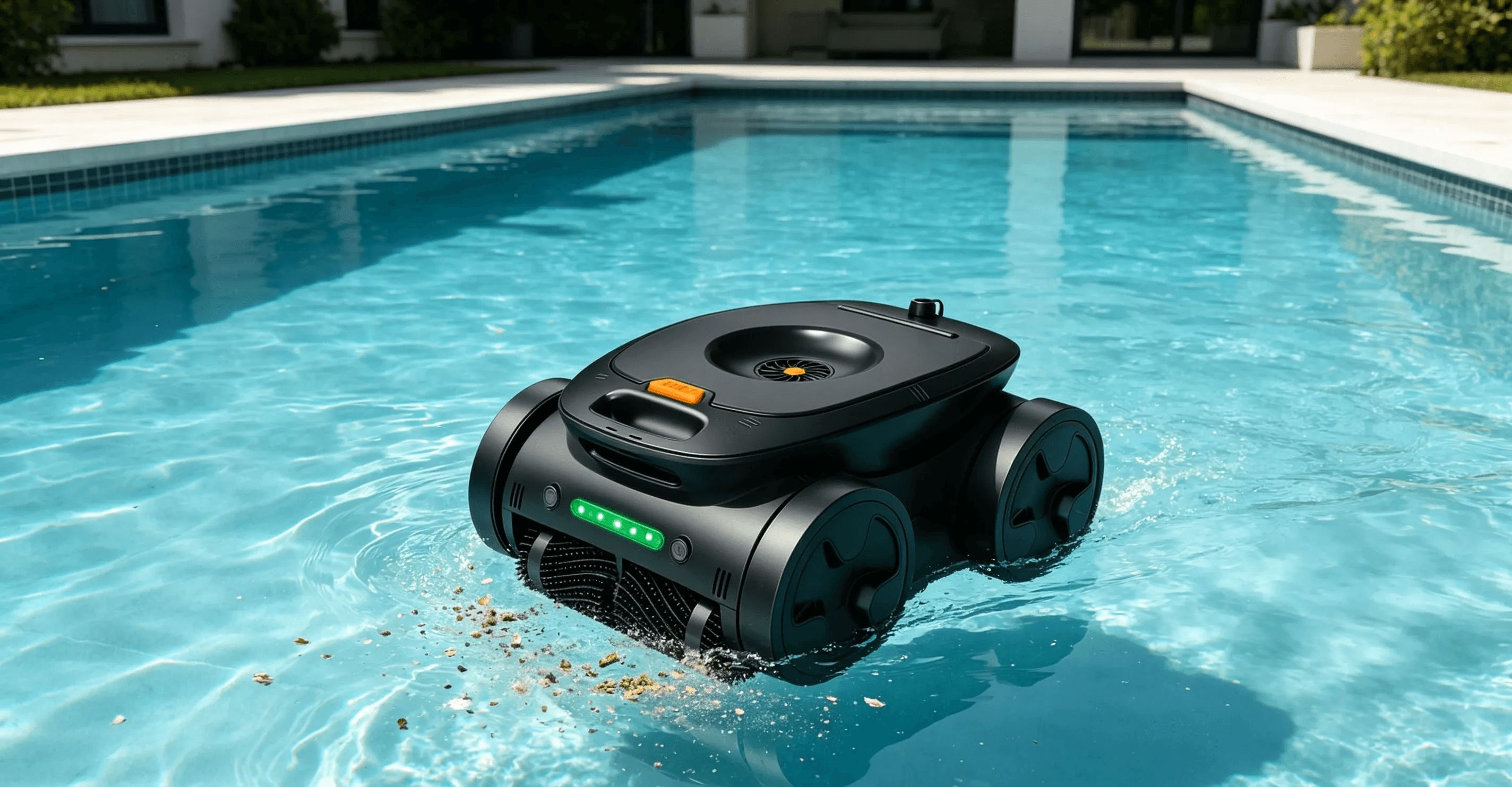 Purily Hydro robotic pool cleaner helping maintain a cleaner swimming pool