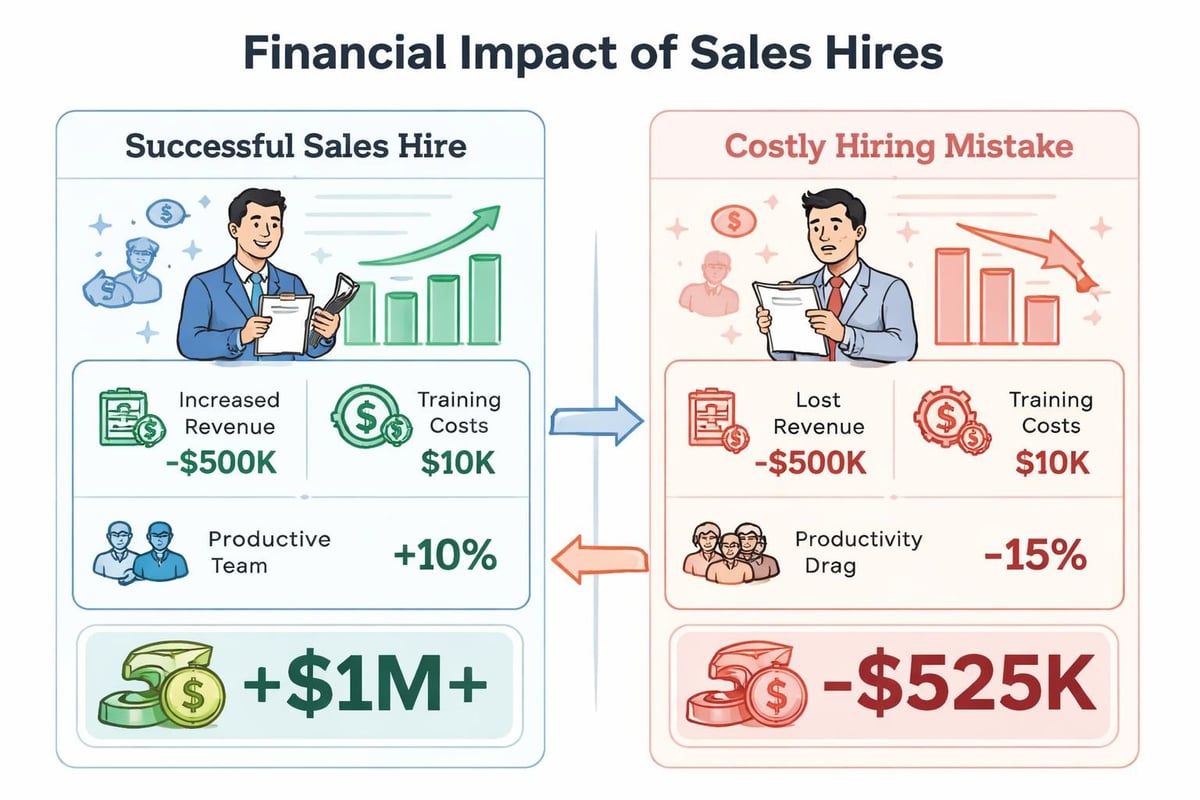 Cost breakdown of sales hiring mistakes