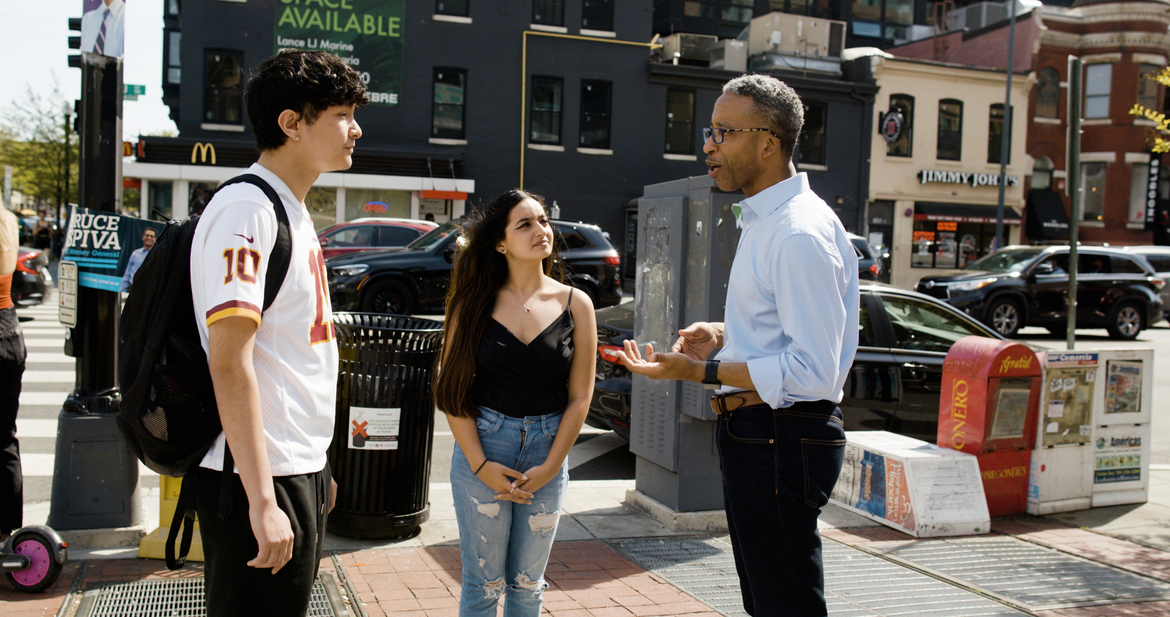 D.C. mayoral candidate Kenyan McDuffie speaking to students