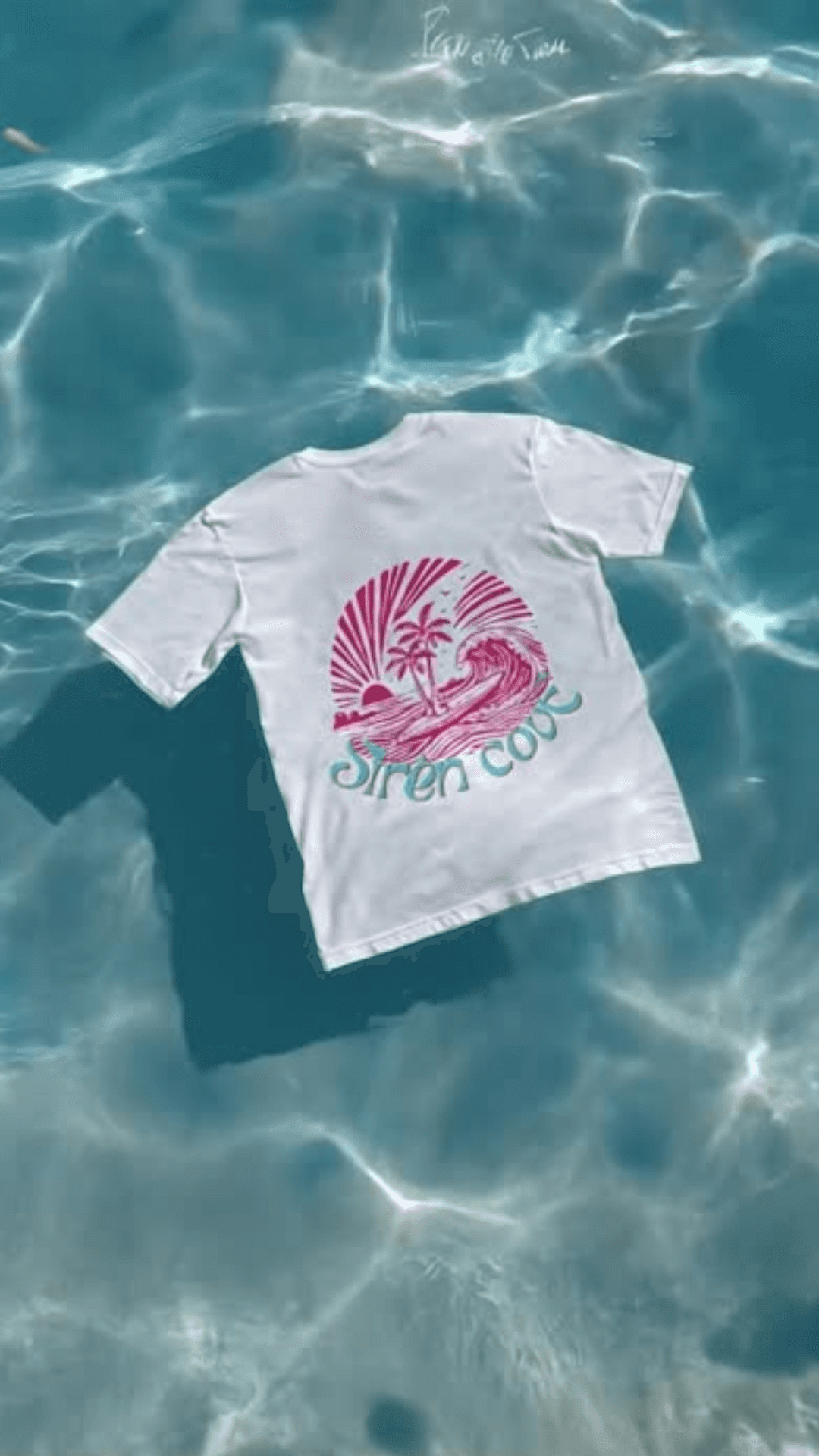 T-shirt floating on water