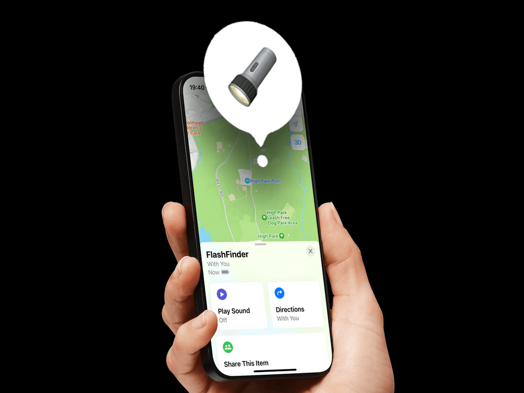 FlashFinder Key Keeper works with Find My app