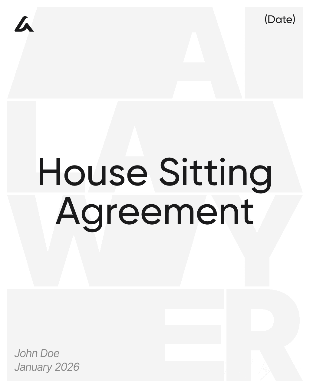 House Sitting Agreement
