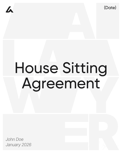 House Sitting Agreement