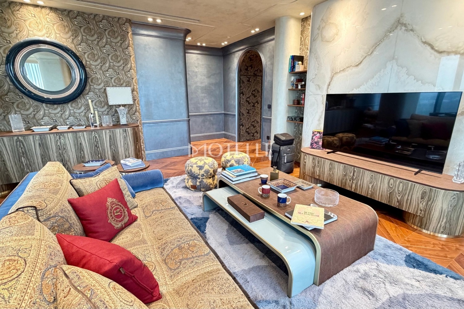 Luxury living room in ETRO Residences Istanbul