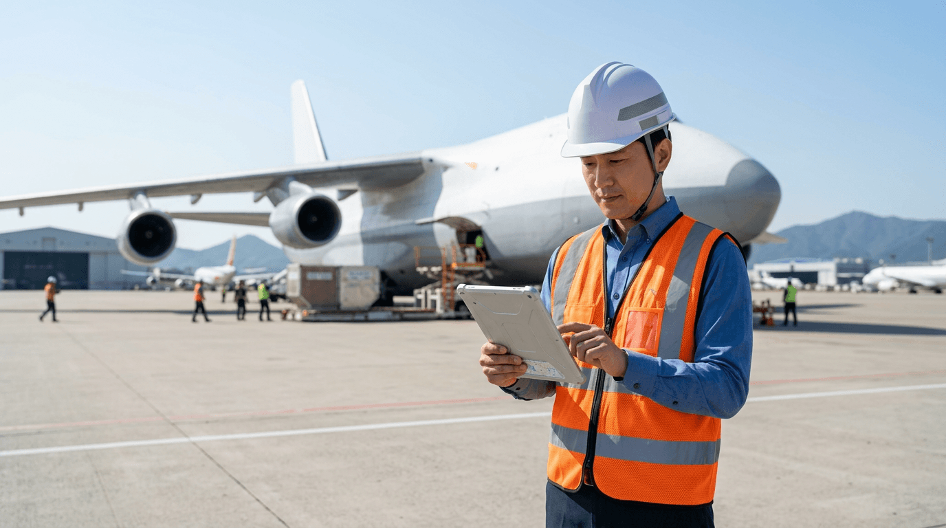 대형 화물 항공기 렌탈 일러스트