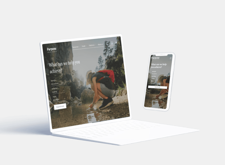 Purpose Investments | Landing Page Redesign