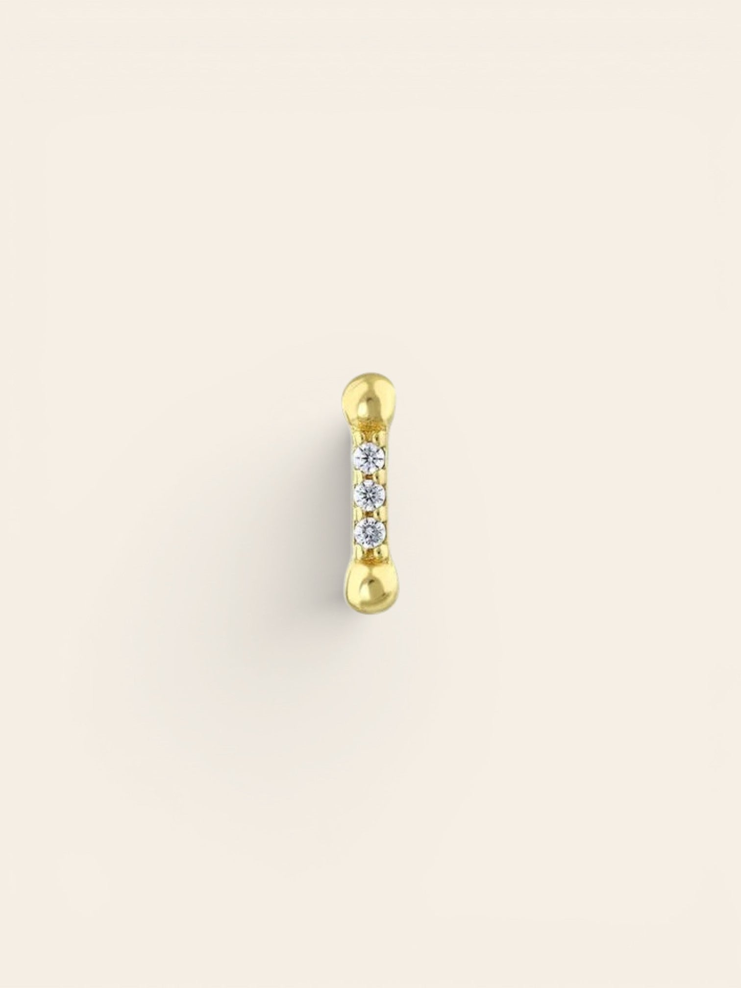 Assos Pırlanta 14 Ayar Altın Taşlı Tragus Piercing Küpe