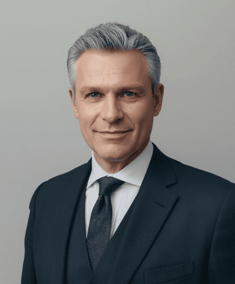 Aged man smiling