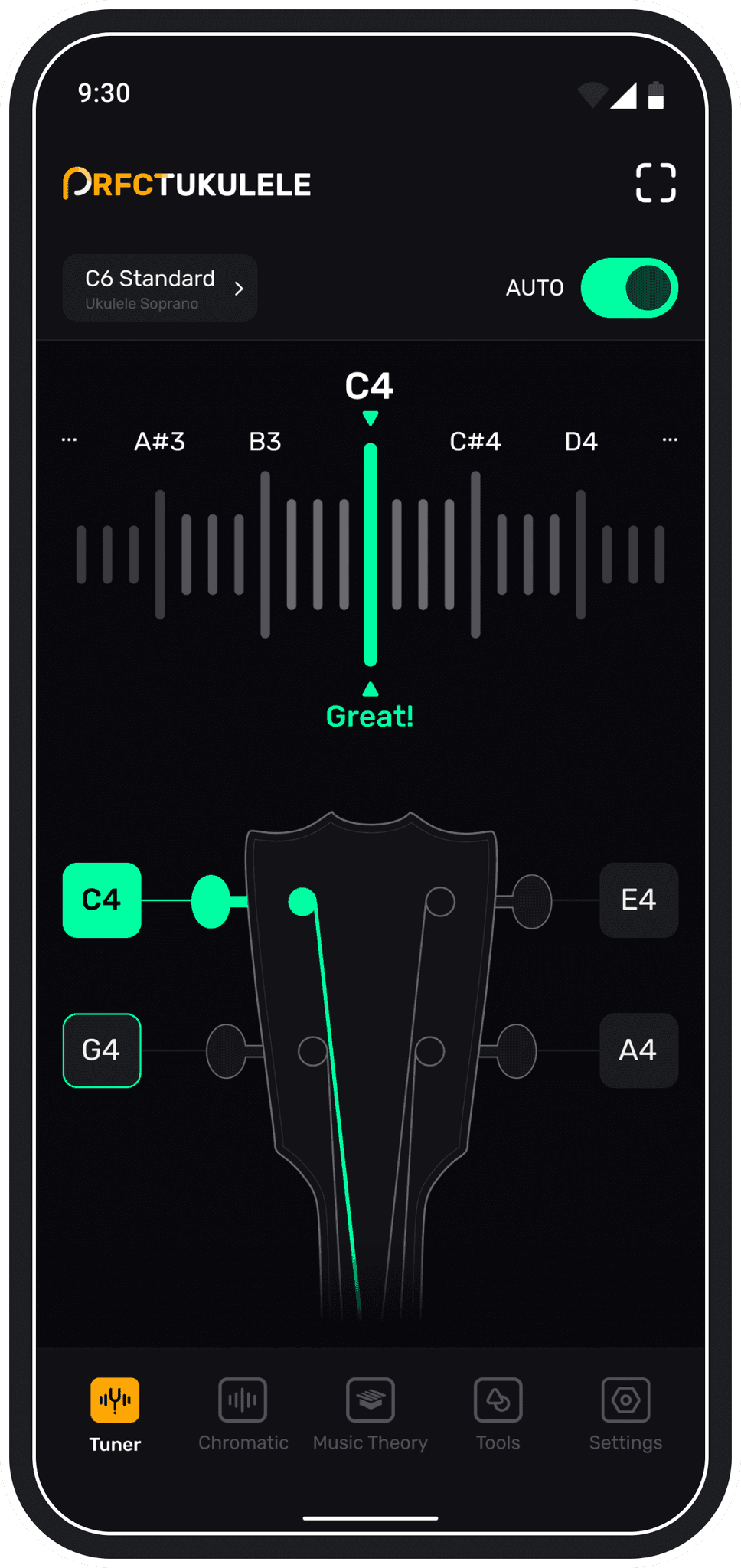 Tuner ukulele Tuning app