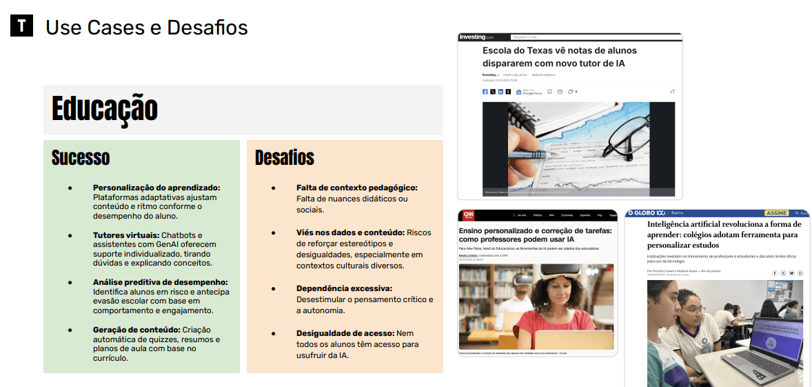 workflows com IA na educação