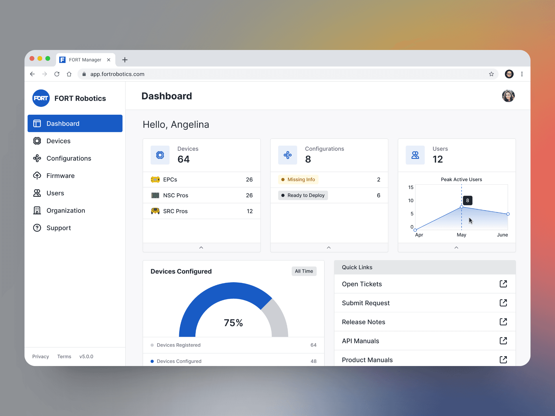 fort manager desktop dashboard