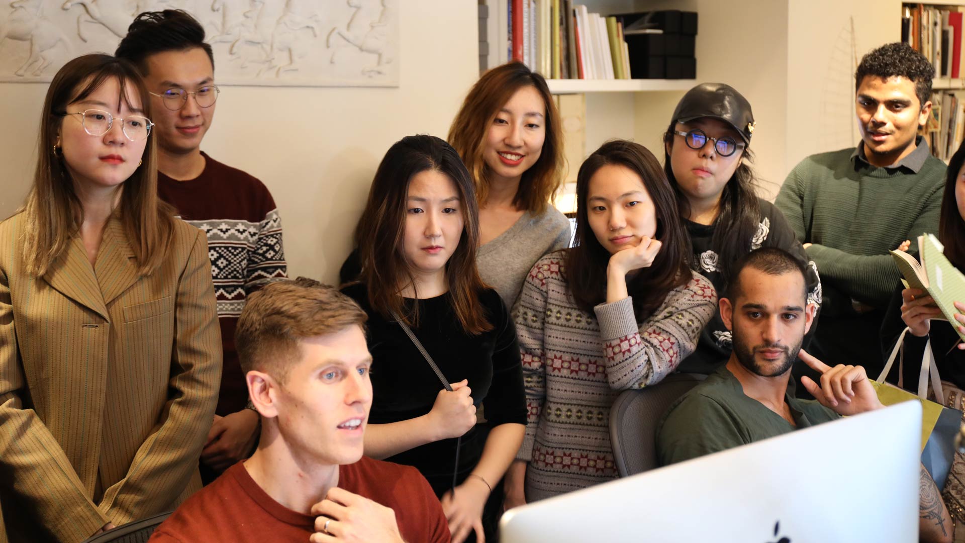 students in design studio