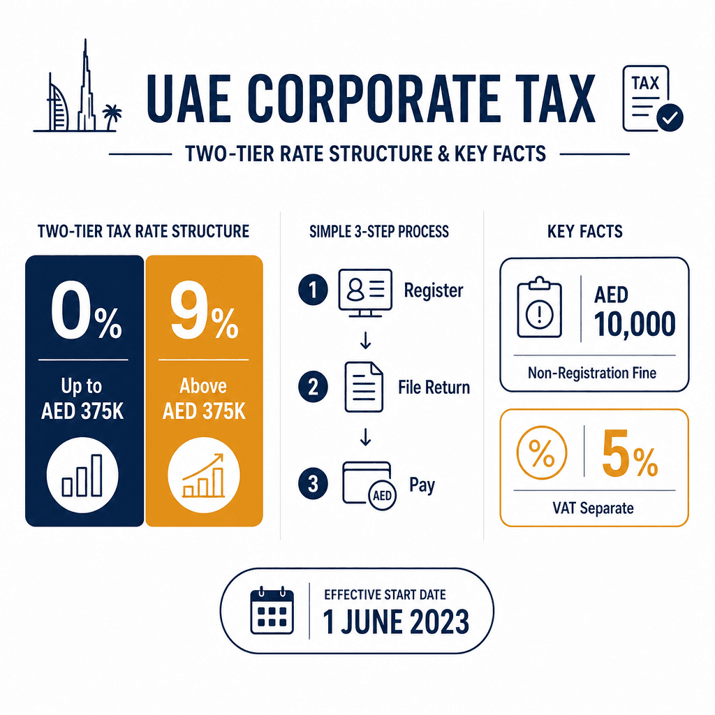 Infographic: UAE Corporate Tax Explained: The Complete Guide for Business Owners