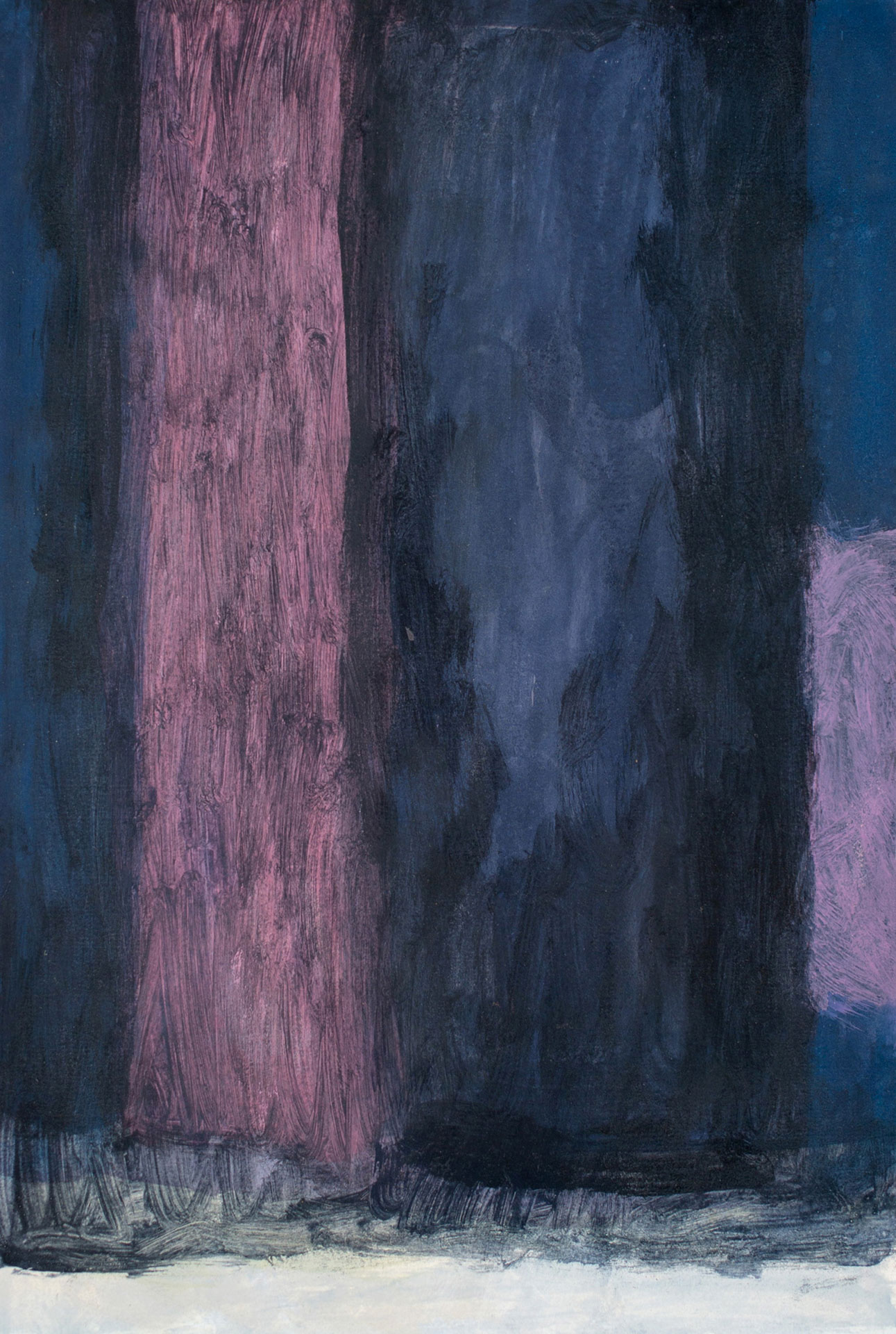 Untitled 1, 2024, egg tempera on paper, 12x9"