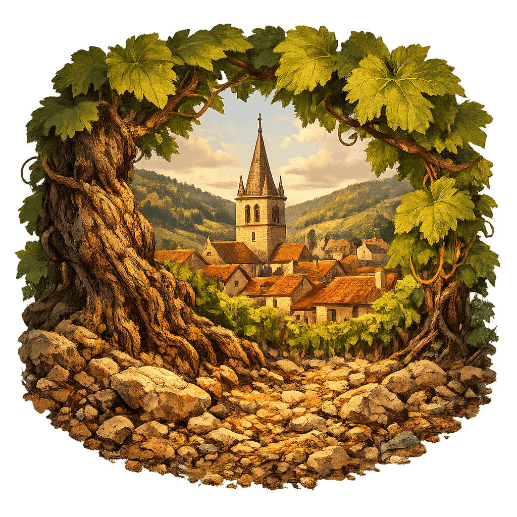 Detailed graphic of the Nuits-Saint-Georges wine region.