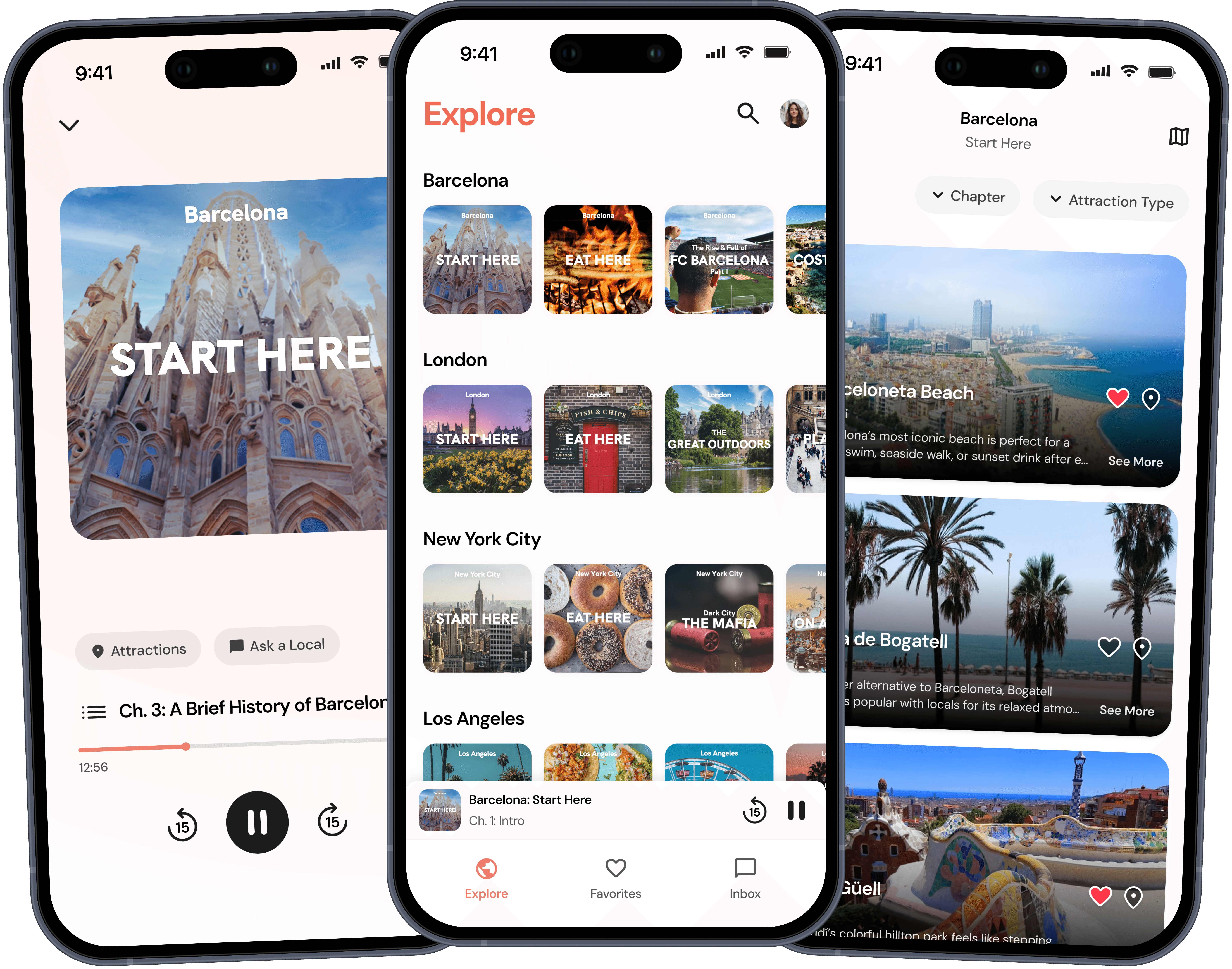 Mockups of Cerca Travel Mobile App