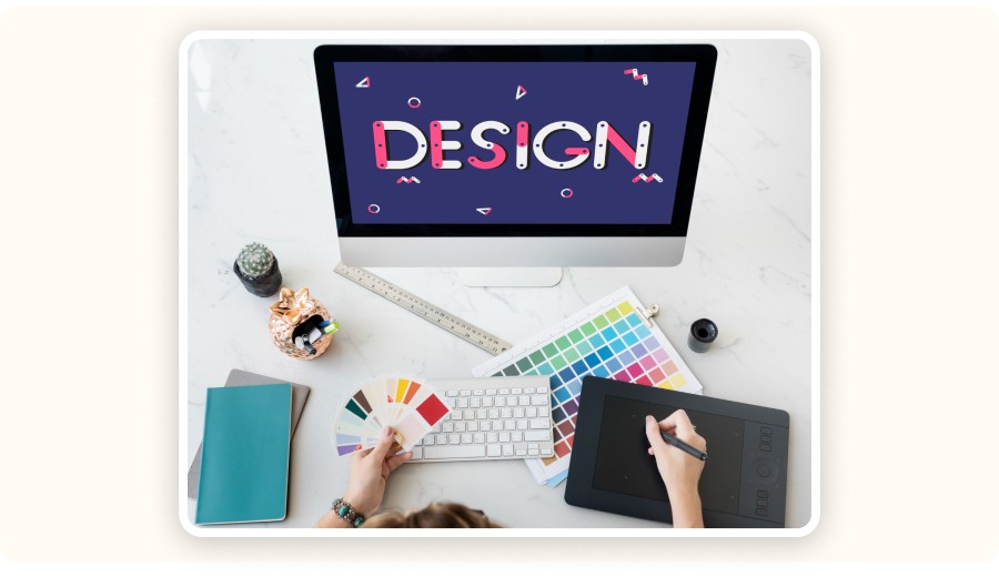 A designer’s workspace