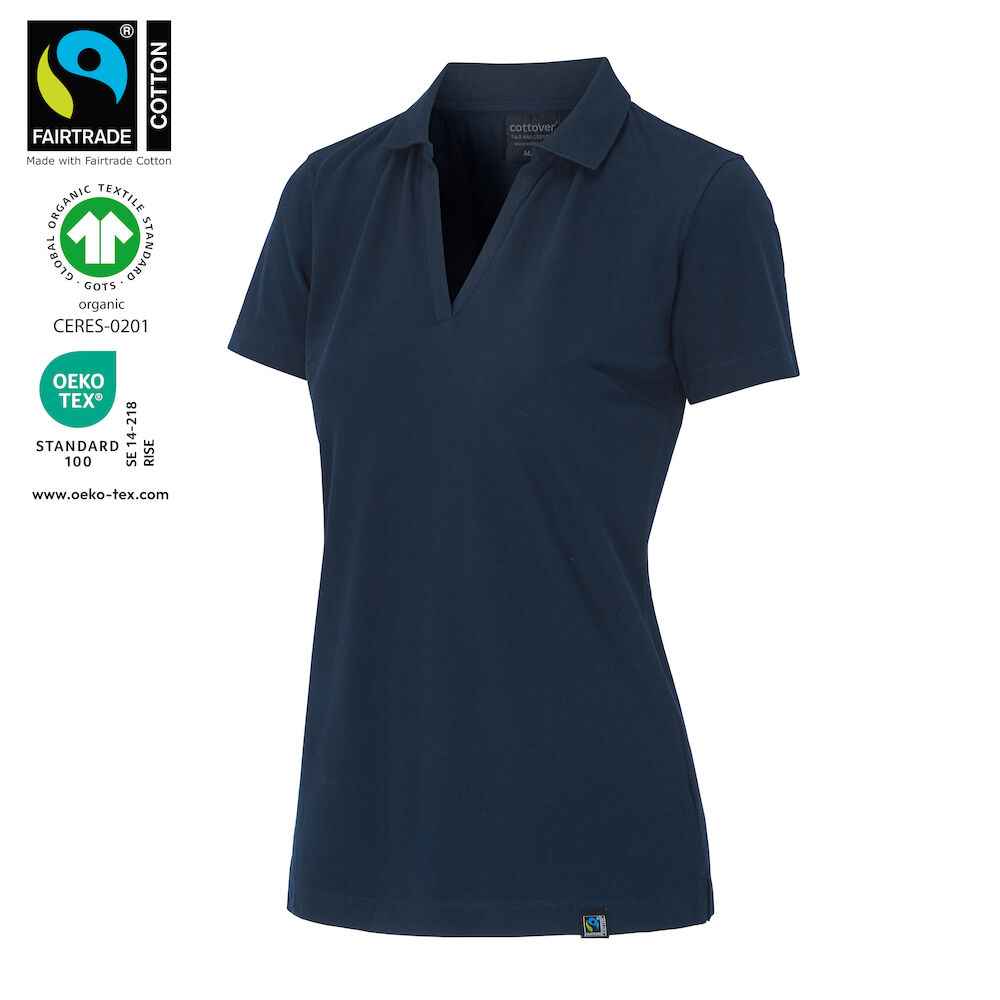 Horecapolo dames bij Vanatex — Cottover Stretch Polo Pique Lady – Gots Gecertificeerd