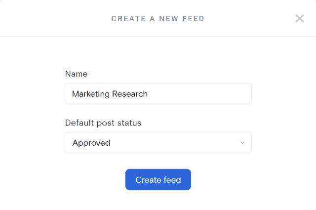create a new feed