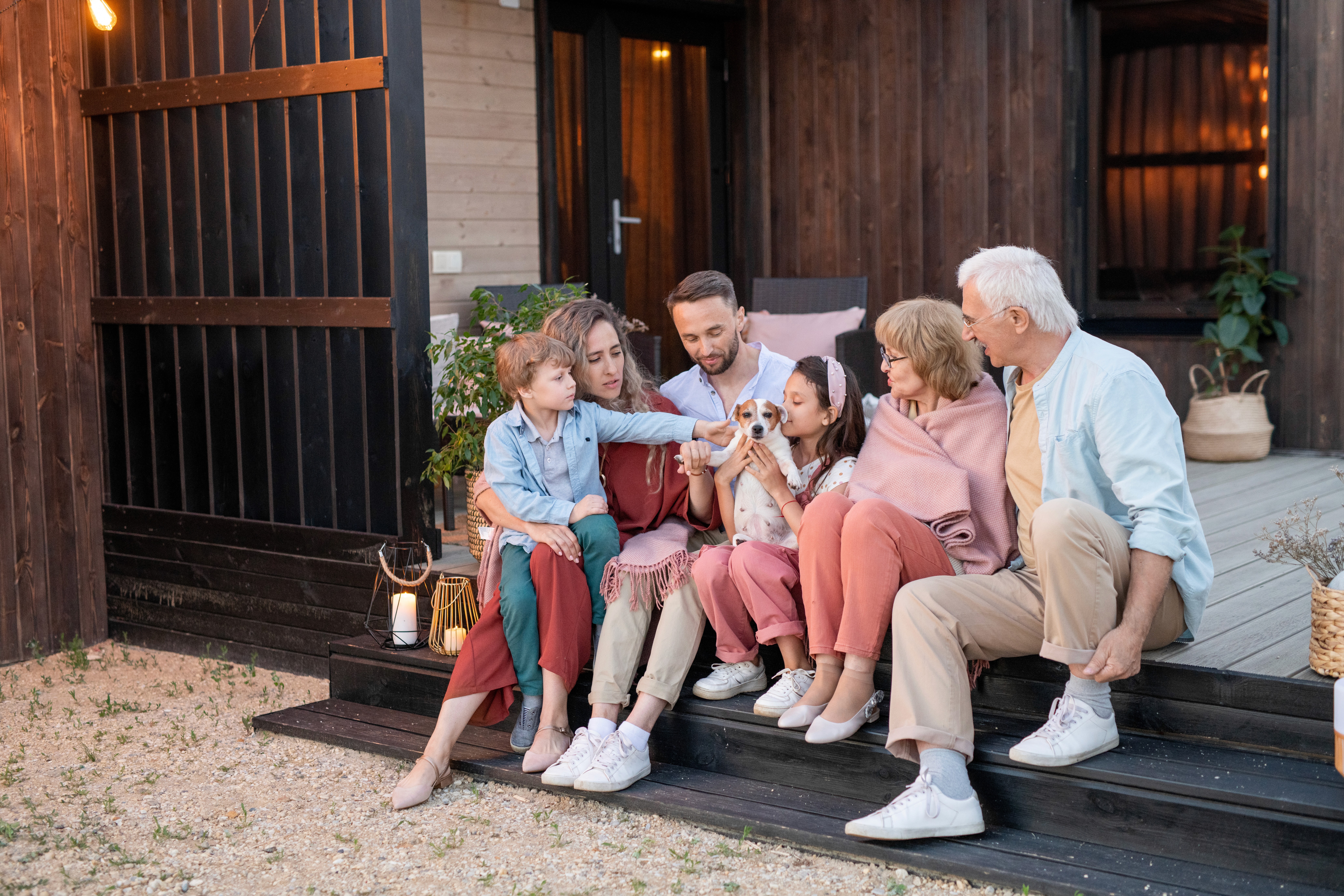 smiling woman sitting on black chair